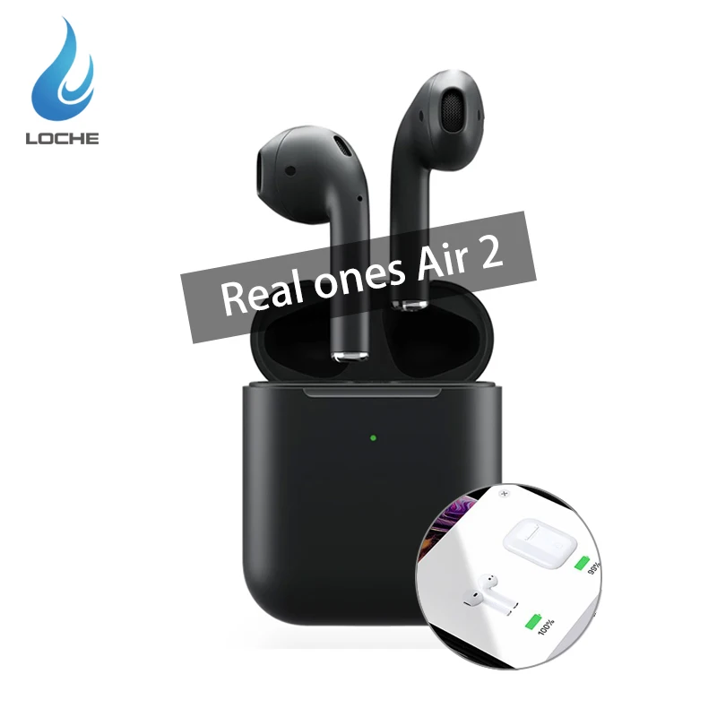 Trending 2019 i500 tws 1:1 air2 bluetooths V5.0 earphones True Stereo Wireless Earbuds tws i500 black for iphone android