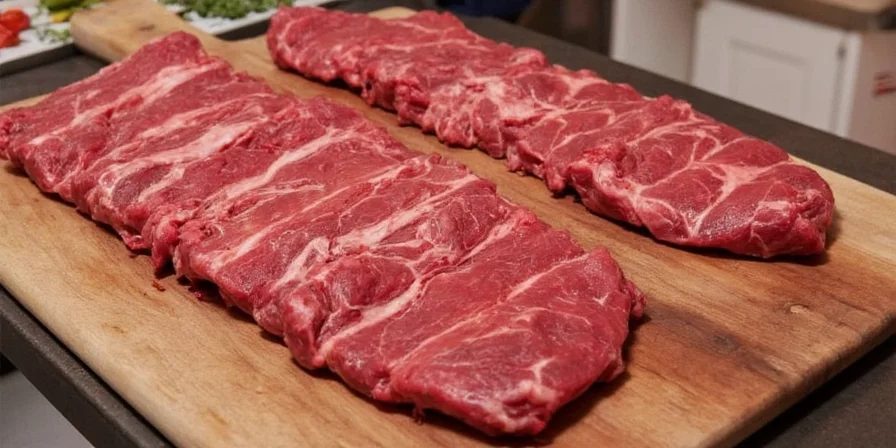 Different types of ribs on a tray