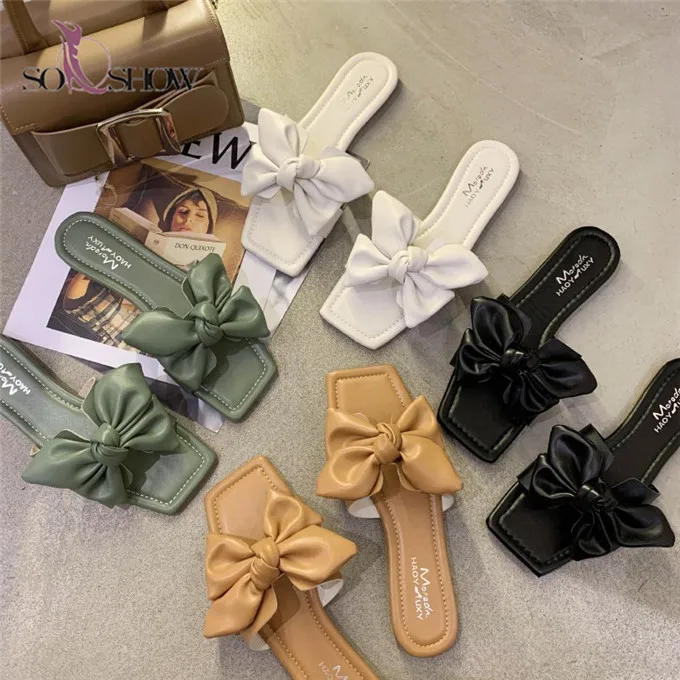 

China wholesale Custom logo latest slippers design 2020 ladies flat shoes summer slipper for women