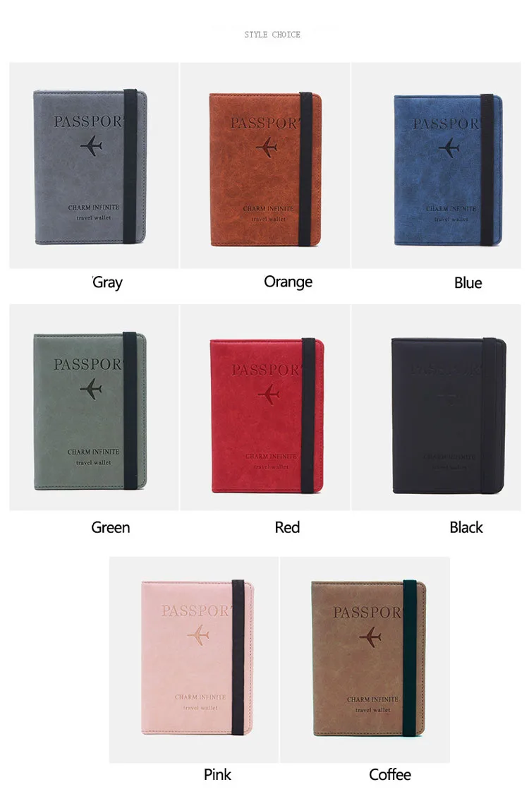 2026 Custom Sublimation Travel Wallet with RFID Card Holders and Passport Cover Cowherd Fashion