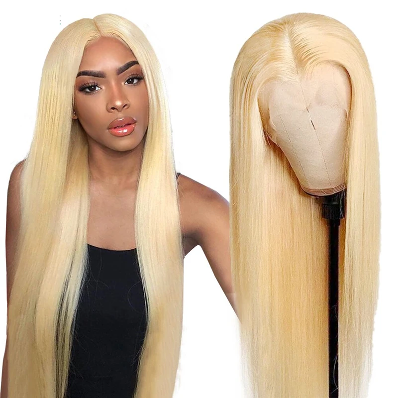 

613 Full Lace Wigs For Black Women Human Hair 613 Virgin Cuticle Aligned Hair blonde 150% density Transparent Lace Wigs