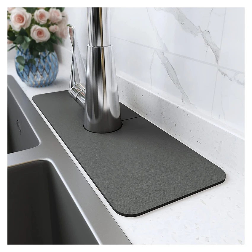 

Super Fast Drying Soft Diatomite Sink Water Splash Guard Pad Kitchen Faucet Absorbent Mat