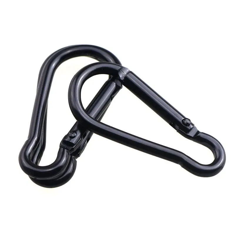 Details about   5pcs Aluminum AlloySell D Carabiner Spring Snap Clip Hooks Keychain Climbing Fis 
