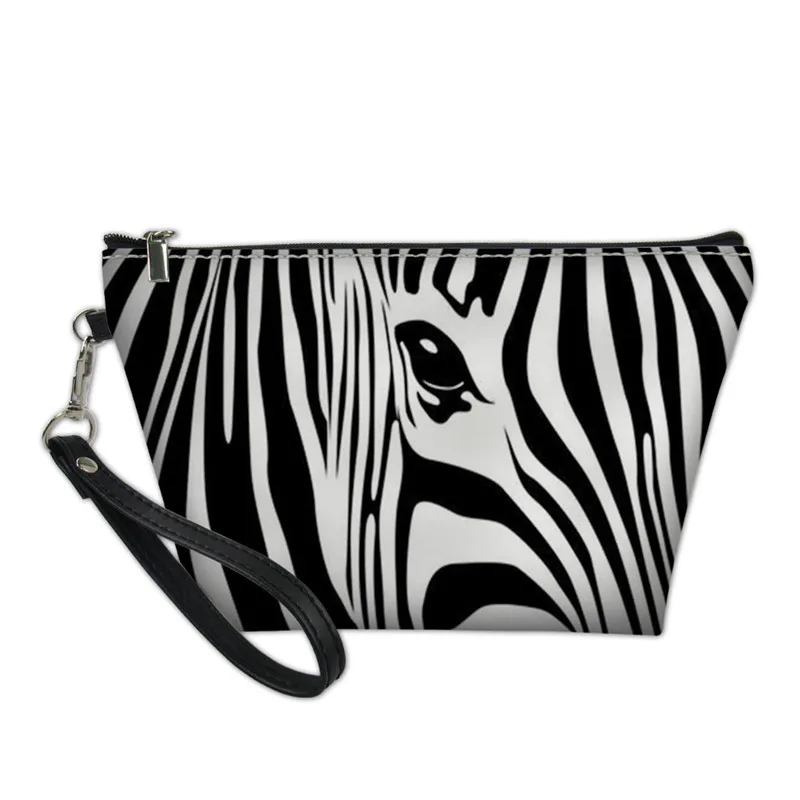 

Zebra Stripe Wholesale Price Makeup Customized Travel PU Leather Cosmetic Bag