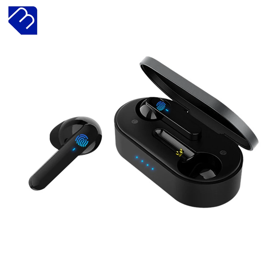 

TWS Wireless Earbuds with Super Bass High Quality Earphone Earpiece Bluetooth 5.0, Blue, black