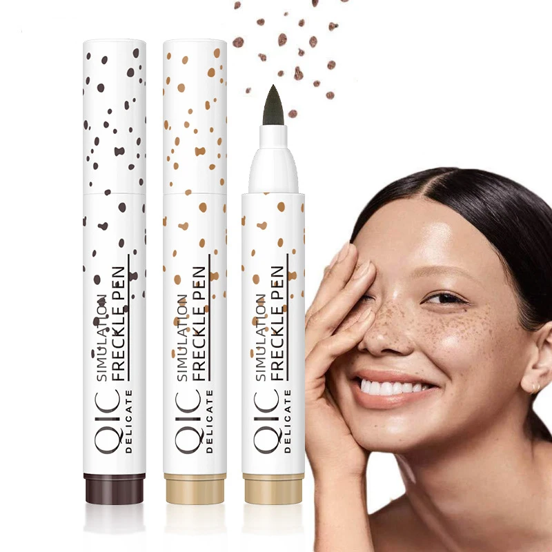 

Natural Lifelike Freckle Pen Soft Brown Freckle Pen Makeup Waterproof Dot Spot Pen Create the Most Effortless Sunkissed Look