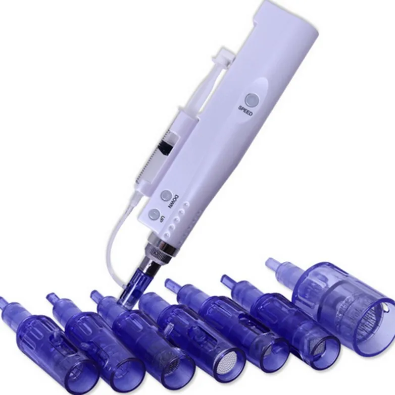 

Microneedling Auto Mesotherapy Injection Gun Nano Needle Derma Pen for Home use, White+black