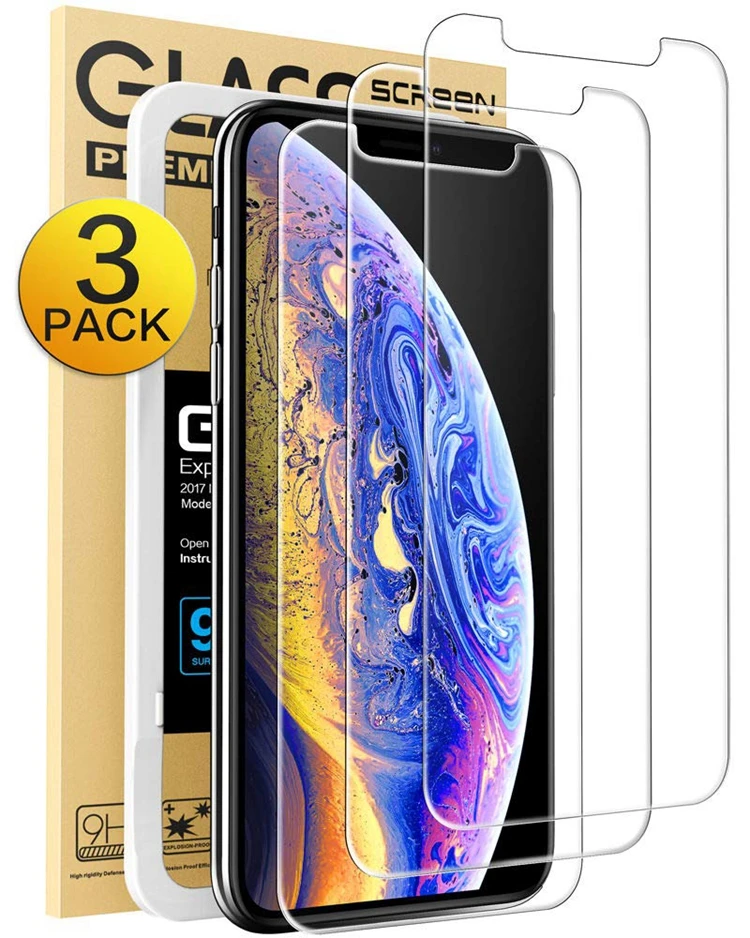 

Amazon Hot for iphone 11 Pro Max Glass Screen Protector 3 Pack,Bubble Free Tempered Glass Screen Protector for iphone 11 12 Mini