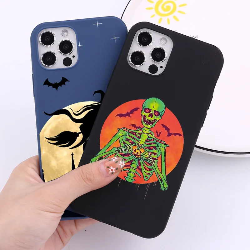 

Custom TPU Pumpkin Candy Color Back Cover Halloween phone case for iphone 12 13 pro max xs, Multiple colors