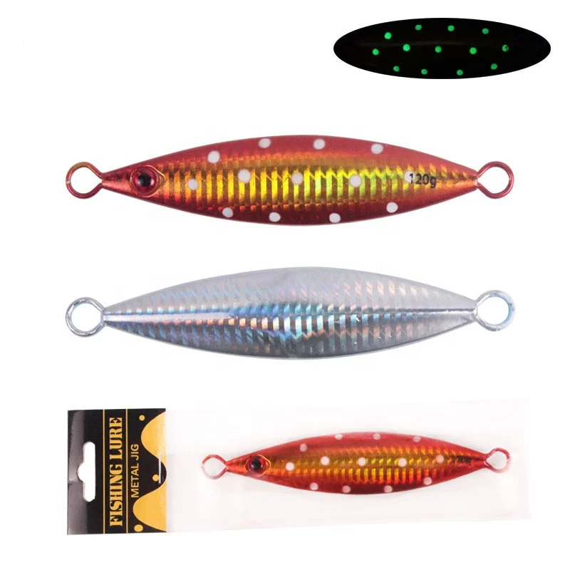 

Factory directly sell sea fishing deep sea boat fishing iron plate bait lure jig metal lure lead jigging bait, 8 colors