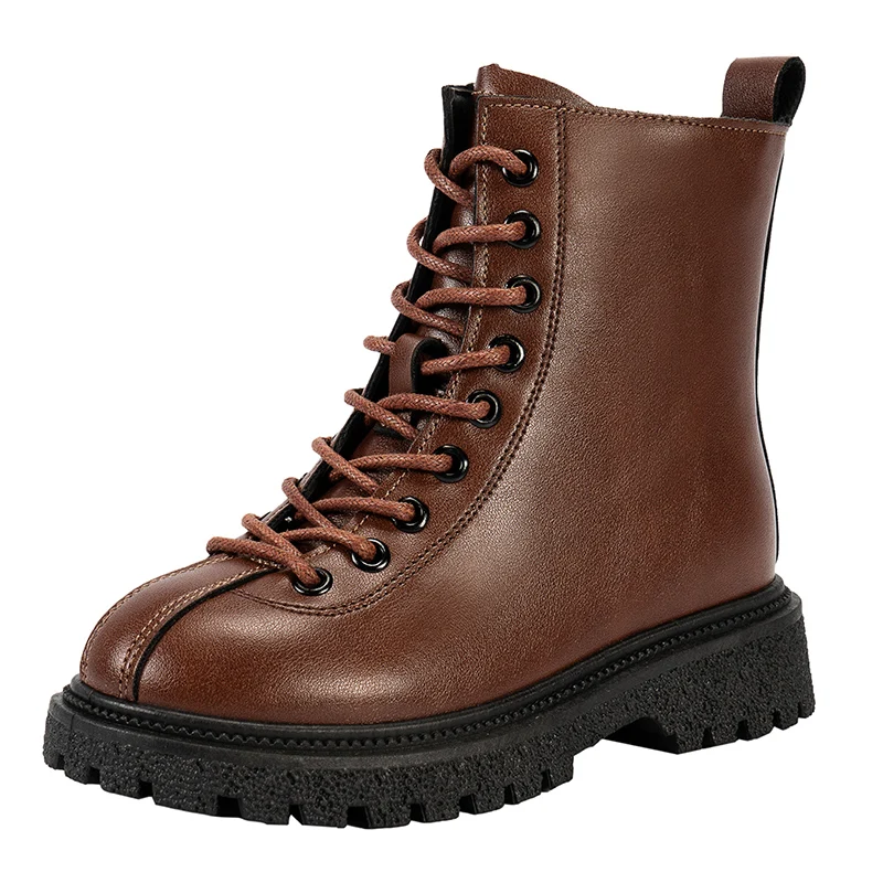

2021 New Fashion Children PU Leather Waterproof Winter Kids Snow Shoes Martin Boots For Girls