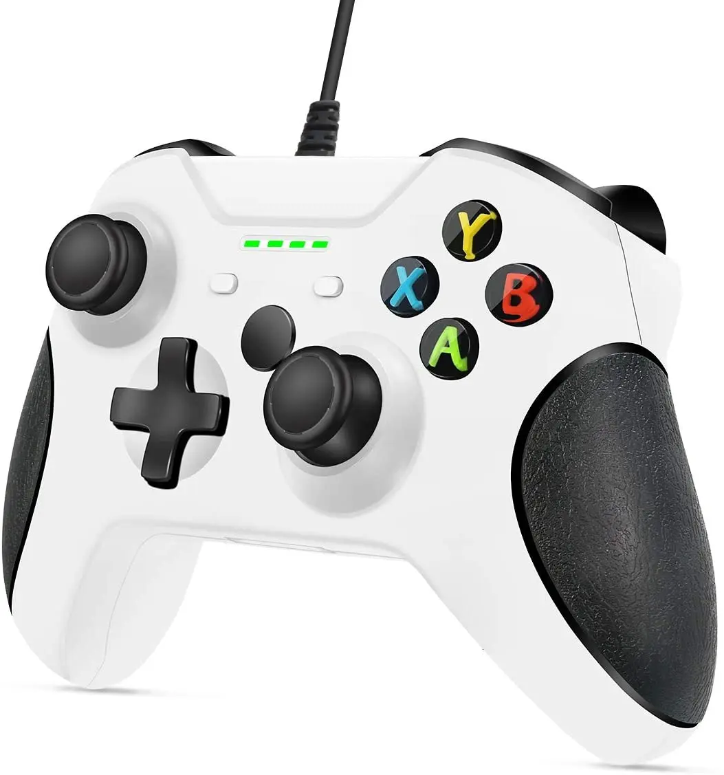 

Joystick Xbox One Controller Wired Xbox One Gamepad for Xbox one/ S/ X / PC, Black white