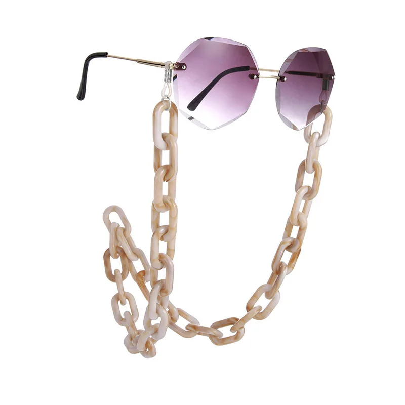 

Wholesale Design Simple Acrylic Sunglasses Chain Tortoise Making Anti-Slip Eyeglass Chain For Ladies