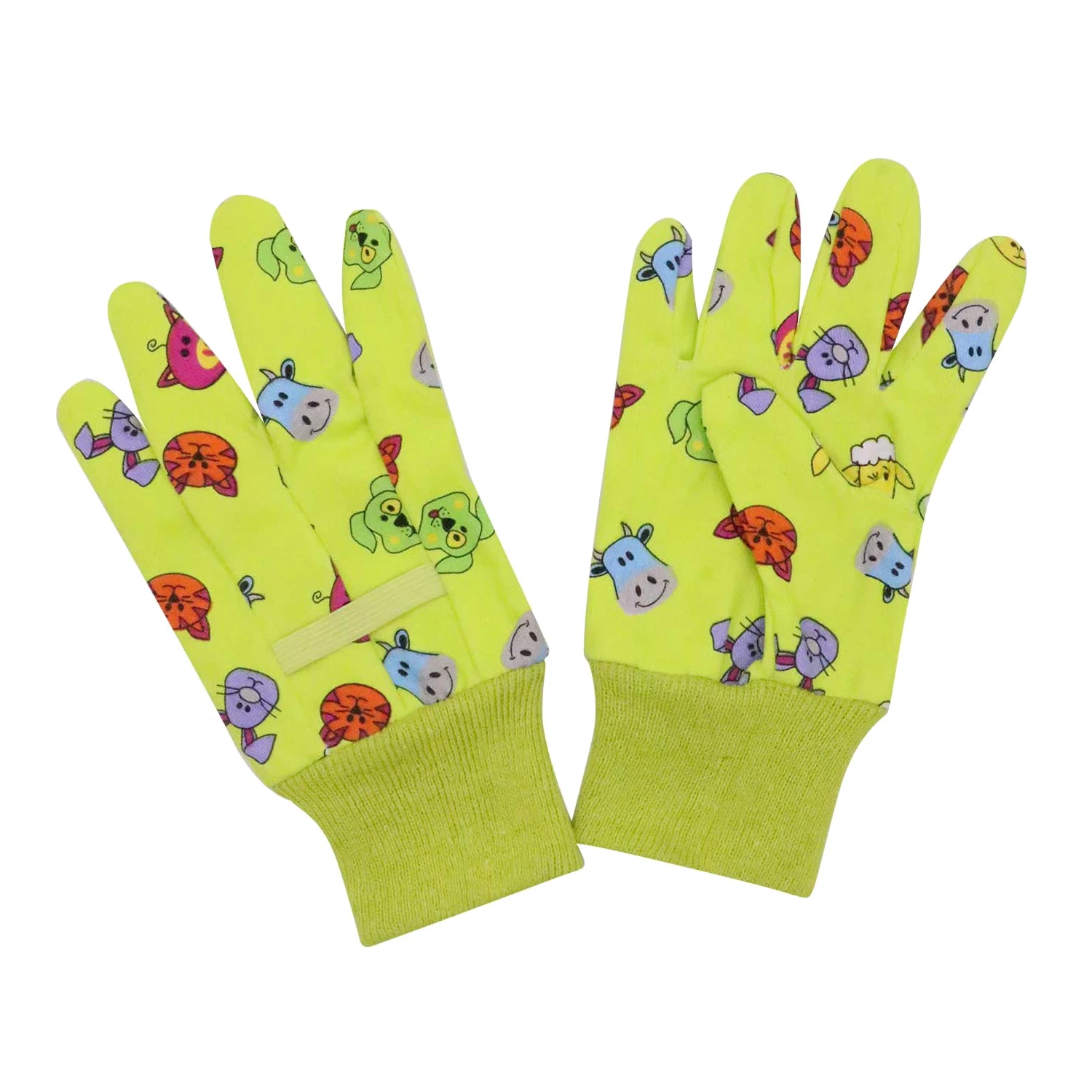 

PRISAFETY Yard Work DIY Planting Kids Garden Gloves Lawn Chores Landscape Protective Gloves Cotton Work Gloves, Green/customized colors