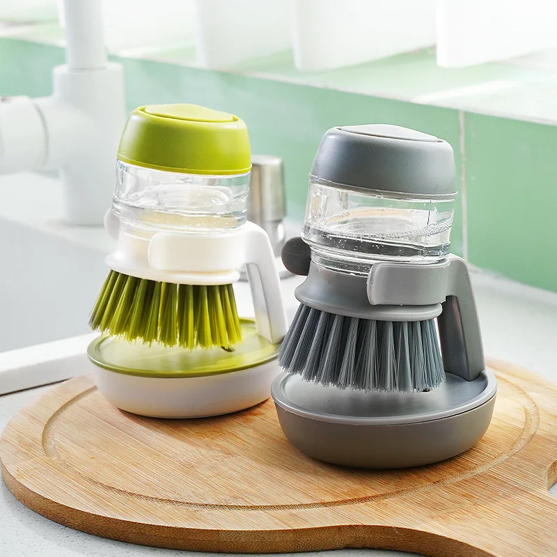 

Cleaning Brushes Dish Washing Tool Soap Dispenser Refillable Pans Cups Bread Bowl Scrubber Kitchen Washing Liquid Dish Brush