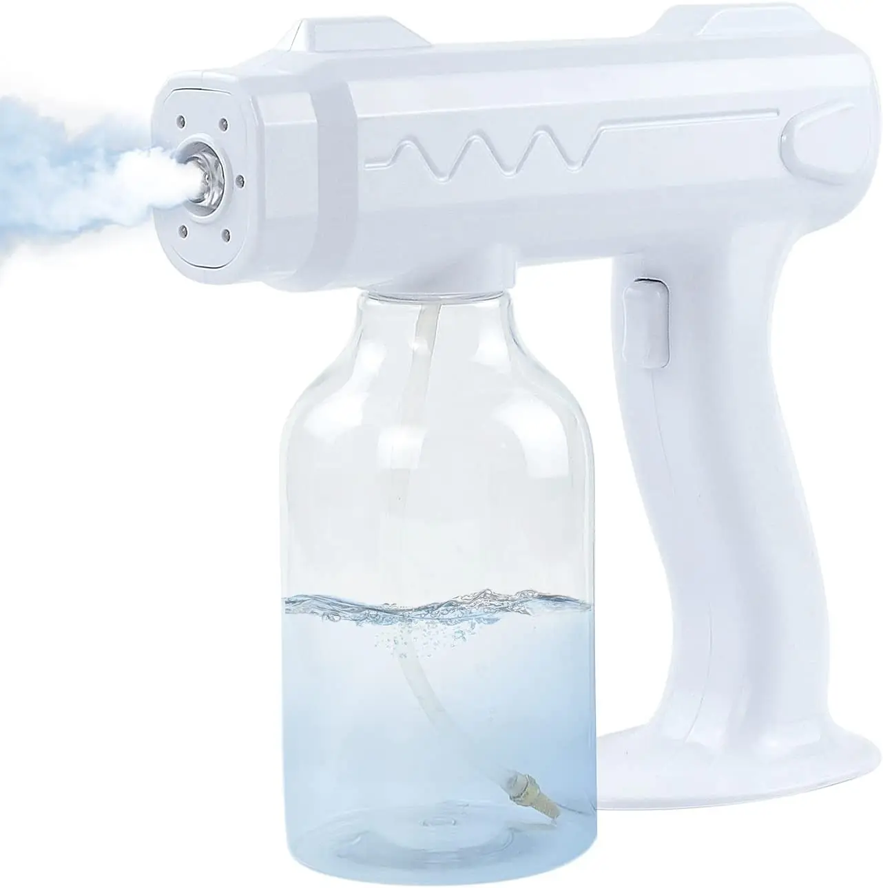

Sanitizer fogger, Disinfectant Spray Gun, Rechargeable Nano Mist ULV fogger 800ml Electric Atomizer Sprayer Disinfection, White