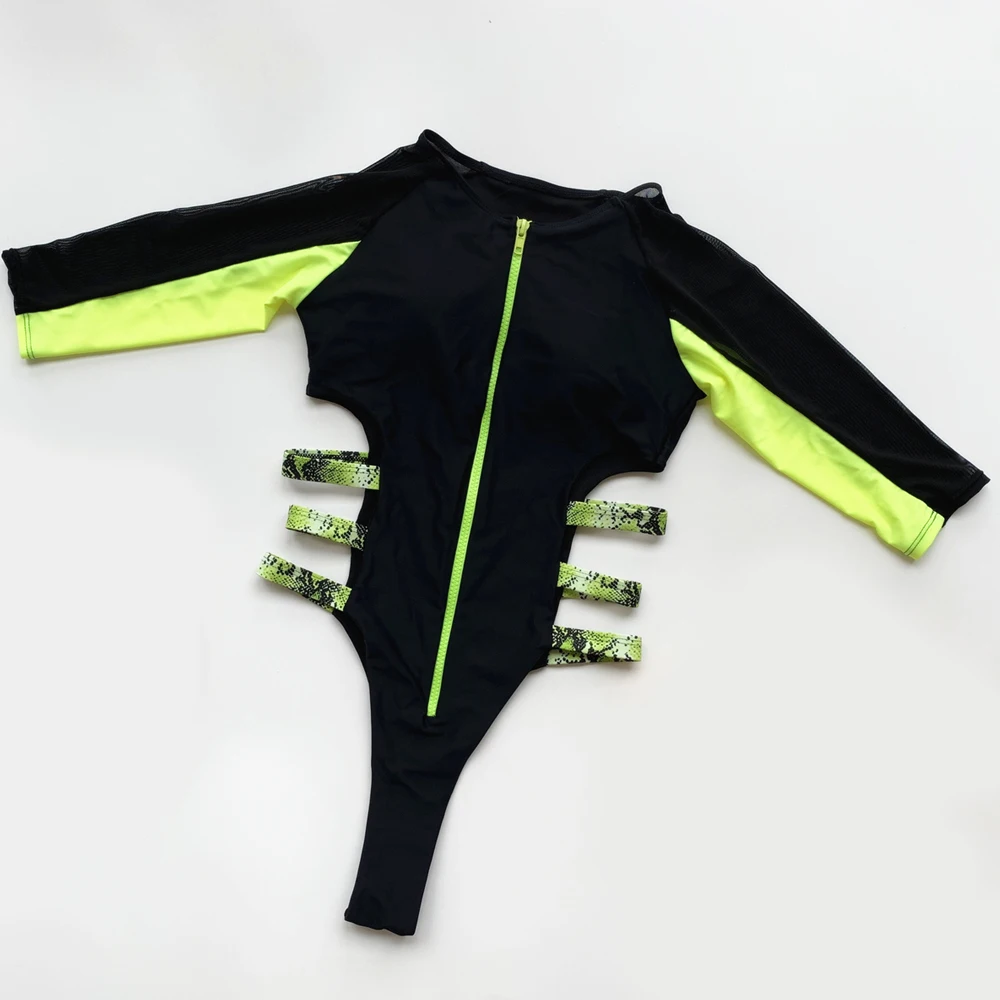 

2 Piece Beachwear sport Long Sleeve Swimsuit, Accept customized