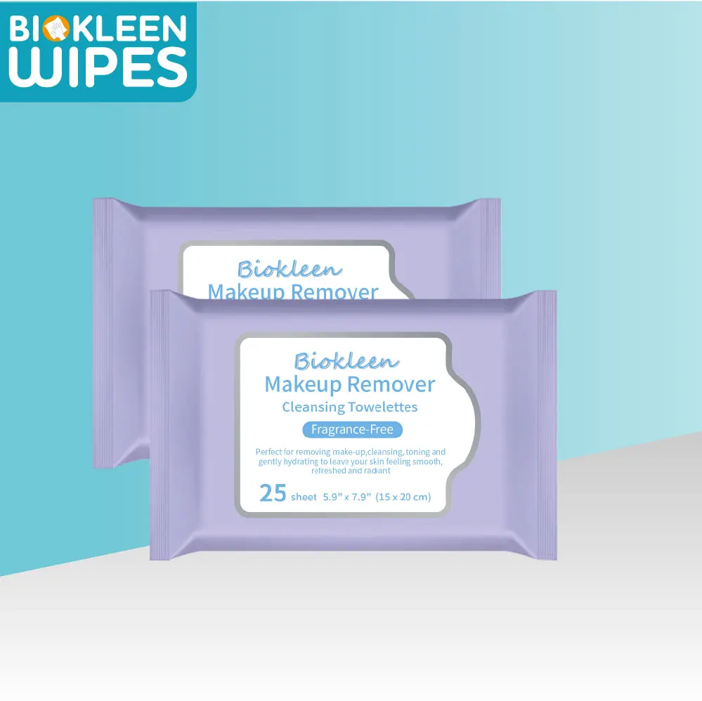 

Biokleen Presaturated Skin Care Products make up wipes in 25ct pack