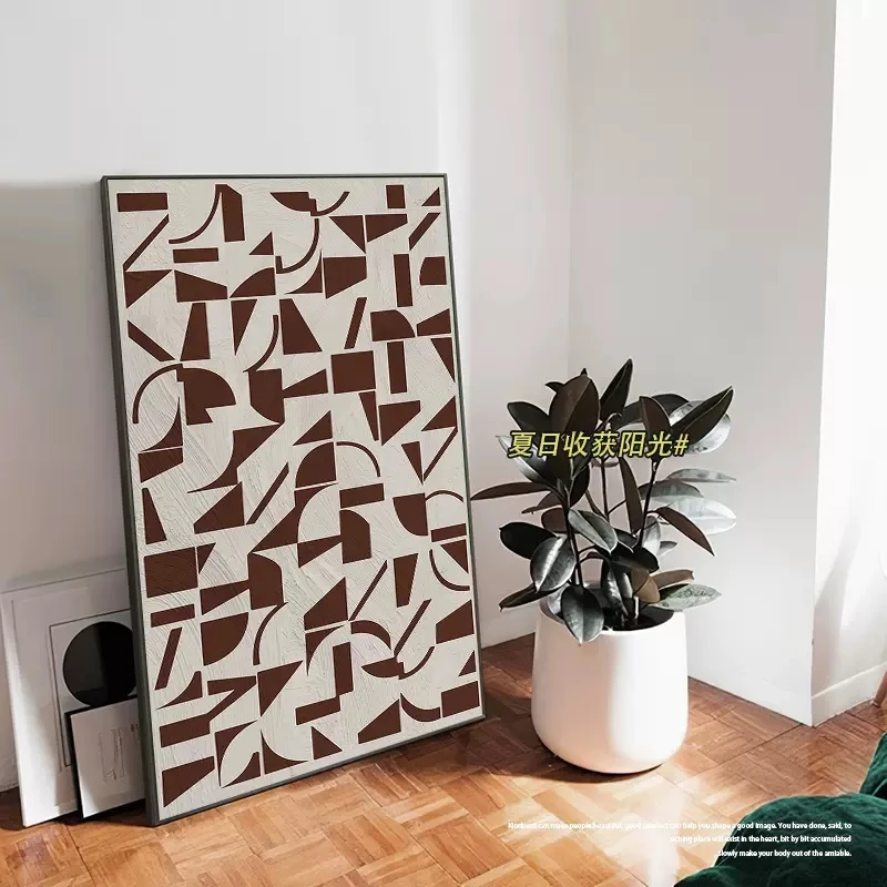 

Home Decor Framed Abstract Geometric Poster Artwork Nordic Canvas Wall Art 3D Print Painting