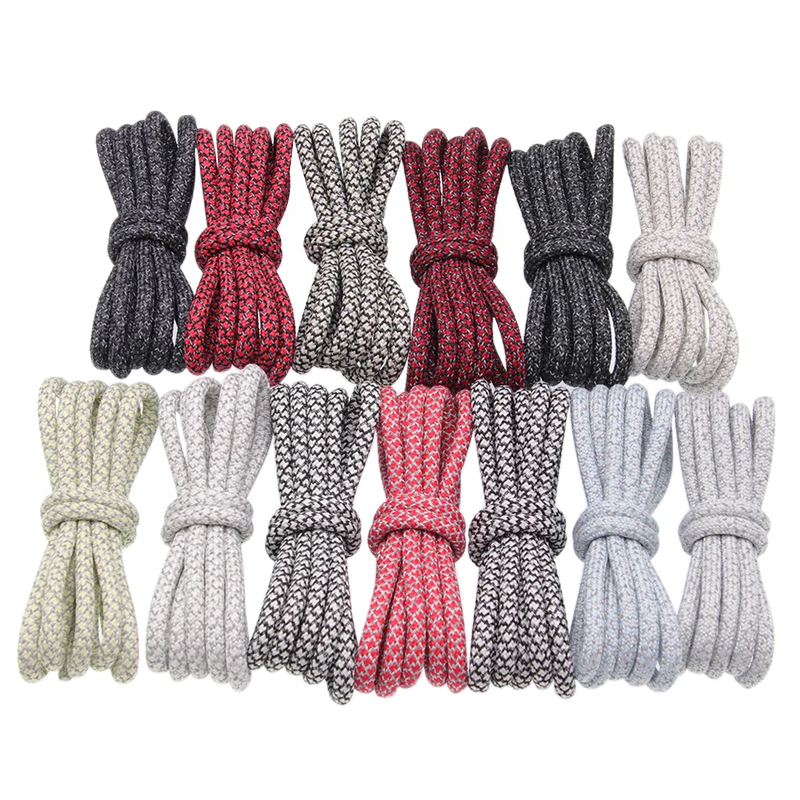 

Coolstring New Arrival New style good looking Reflective Round Rope shoelaces for boots 13 colors to choose