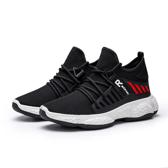 

New summer fashion Breathable Wear resistant sole light Running shoes with soft soles No-slip Men Sneakers, Black