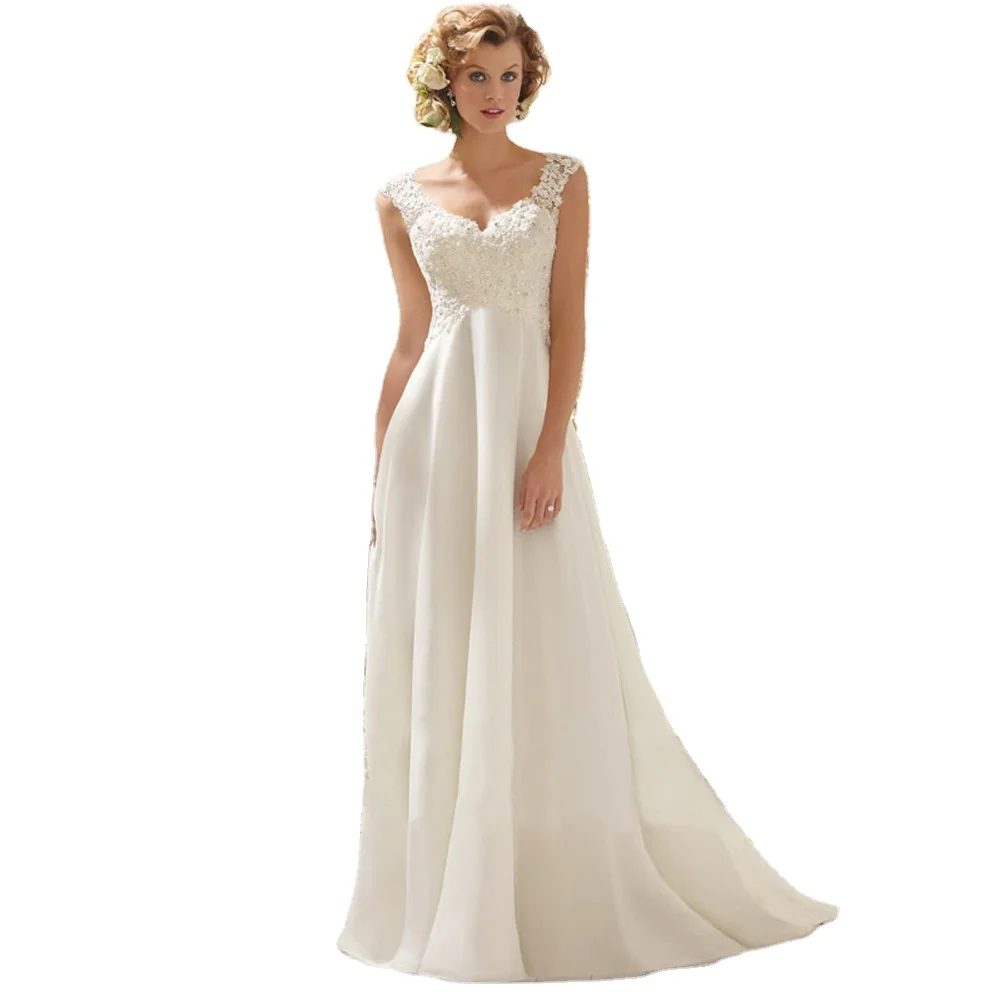 

Wedding dress 2020 New lace backless princess bride one shoulder luxury French lace tail wedding dress, White