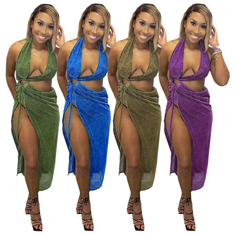 

F30517A New arrival Halter Neck Summer sexy Dress dresses women, As picture