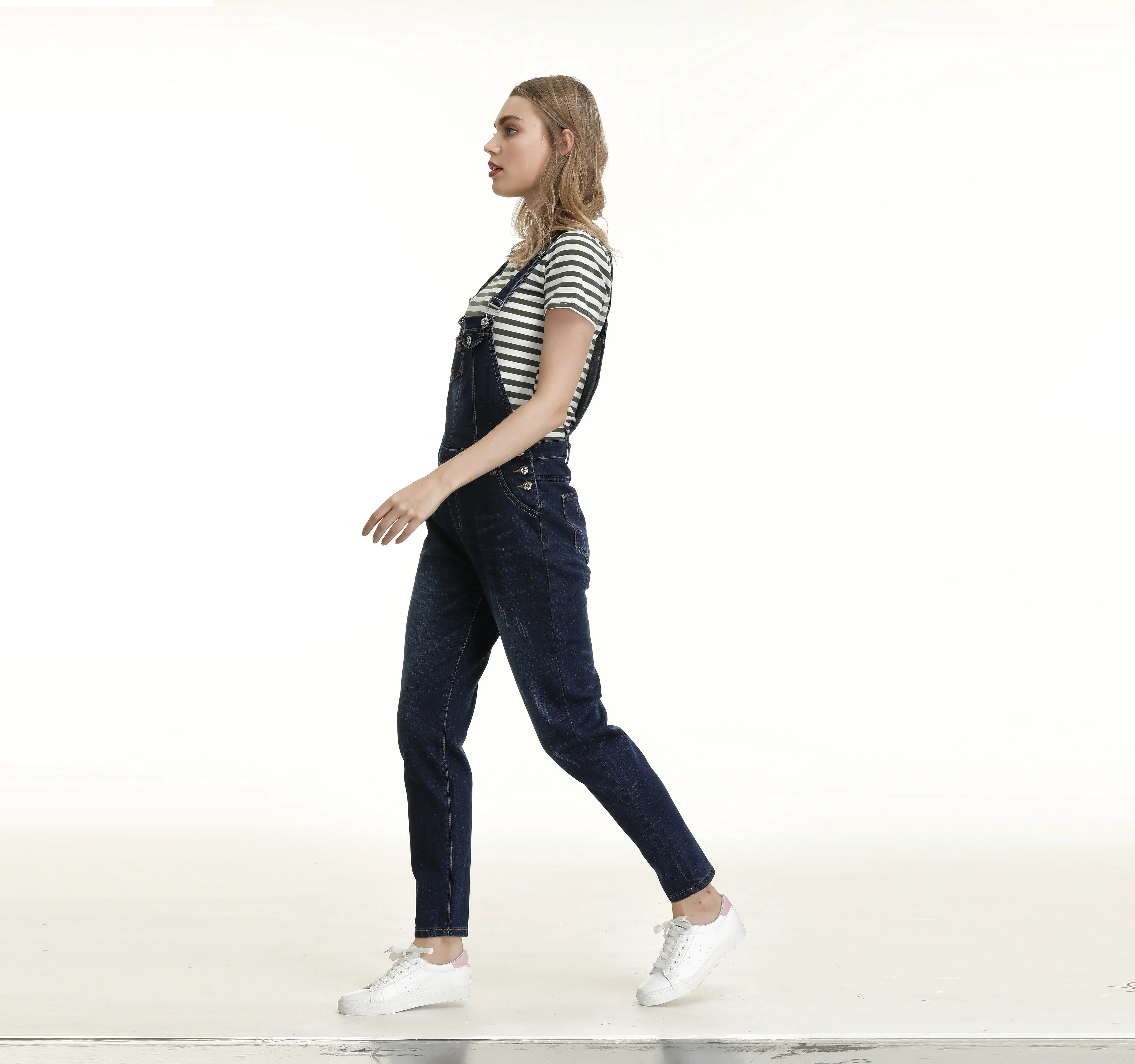 

Custom your own design premium quality womens destroyed jeans overall, As picture