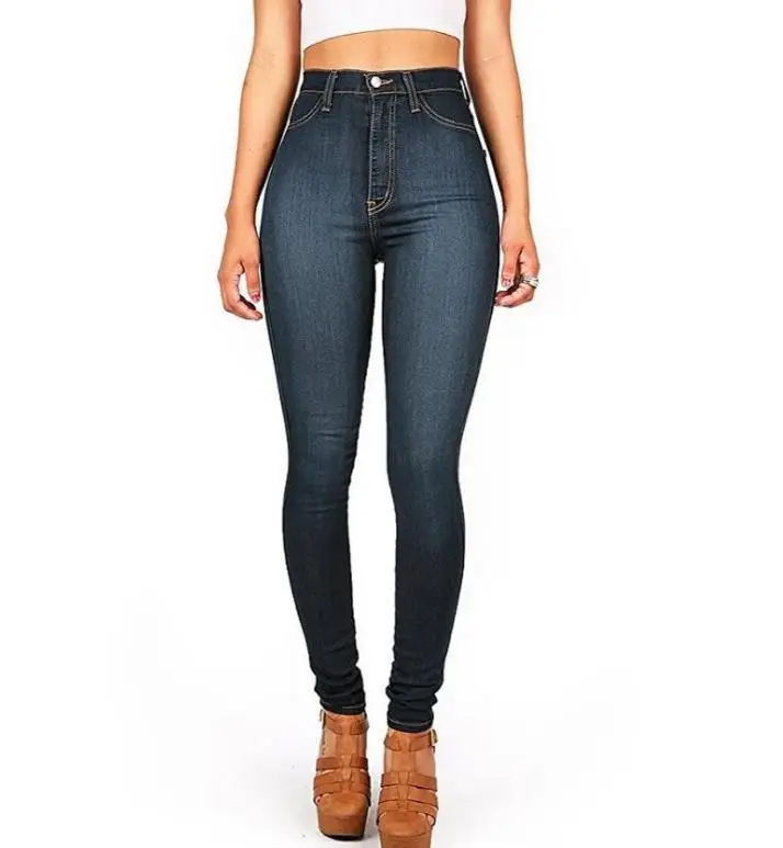 

High Waisted Denim Slim Fit Trousers Good Stretch Skinny JEANS WOMEN