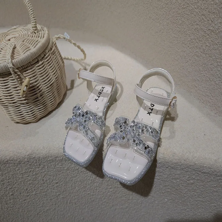 

Kids transparent diamond girls fashion Korean edition princess summer sandals