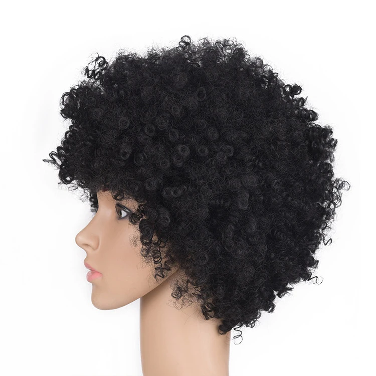 

Wig For Black Women Africa Explosive Screw Small Curly Short Curly Hair Ice Silk Chemical Fiber Headgear Synthetic Hair Wigs, Pic showed