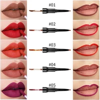

Matte Lipstick Cosmetics Waterproof Double Ended Long Lasting Red Matte Lip liner Pencil Lipstick