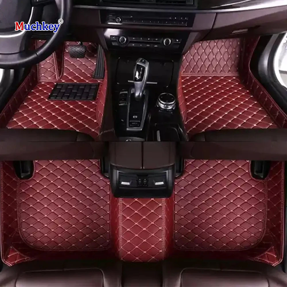 

Muchkey Hot Pressed 5D for VW Volkswagen Tiguan 1th Gen 2009-2016 Luxury Leather Car Floor Mats