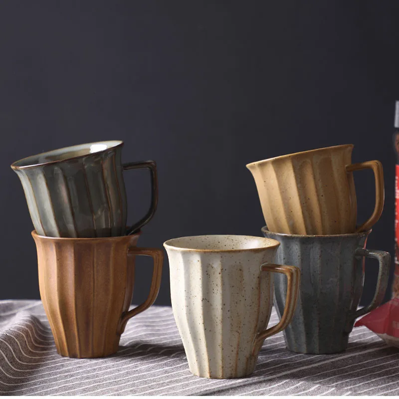 

Custom logo Japanese creative retro ceramic mug, As picture