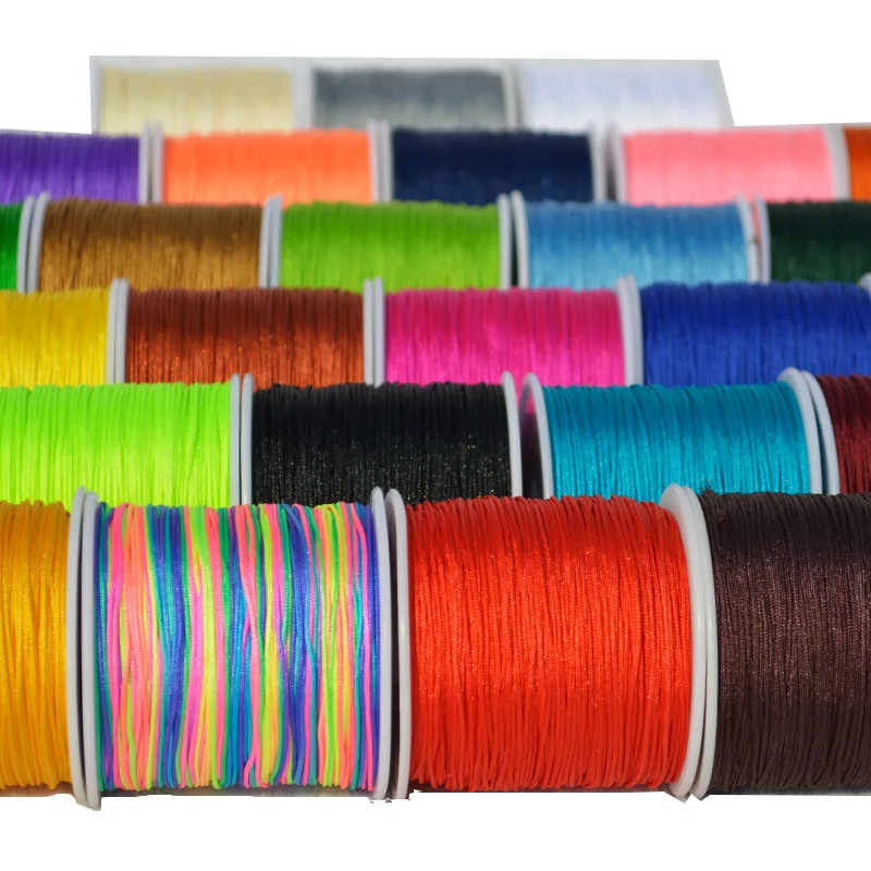 

N0.72 Rope for Bracelets  100 meters/roll color Colorful white Elastic string/elastic cotton rope cord Factory Wholesale, 40+ colors