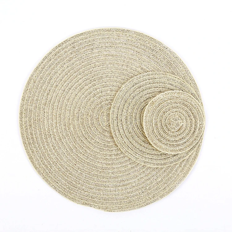 

Hot Sale Table Mats Round Cotton Rope Coasters for Drinks Cotton Woven Absorbent Heat Resistant