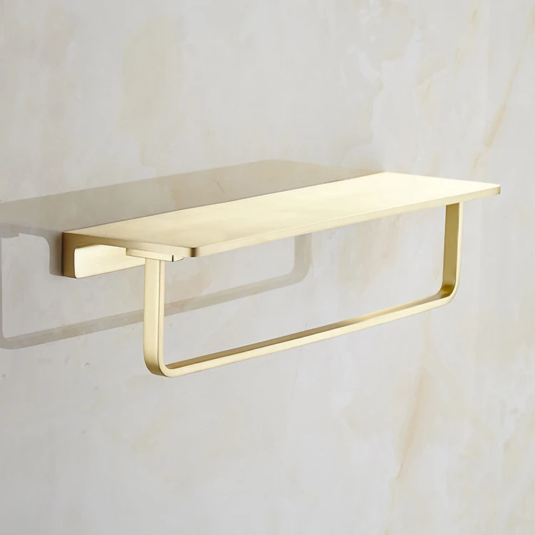 brass bathroom shelf