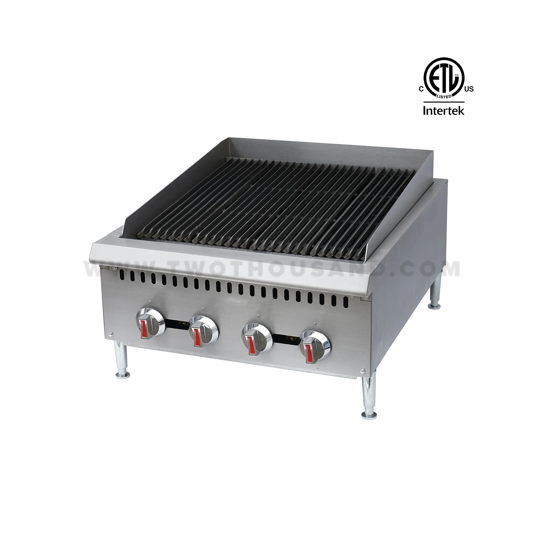 

GCB-36 36'' ETL Commercial Countertop Lava Stone Gas Barbecue Grill