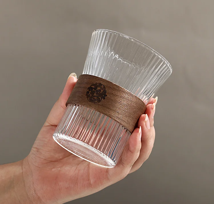 

Vertical Stripe Glass Water Clear Cup Tea Glass Coffee Cup