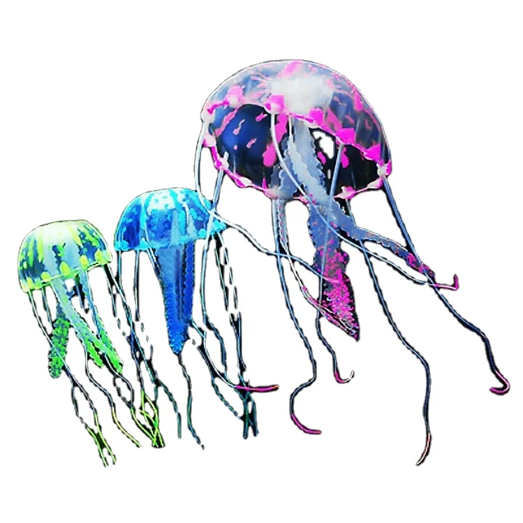 

Small environmentally friendly silicone simulation jellyfish used in fish tank landscaping decoration