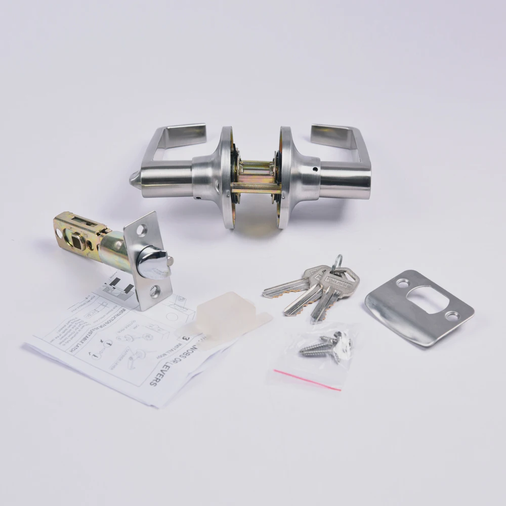 Safe Tubular Mechanism Double Sided Door Handle Lever Lock Buy Double