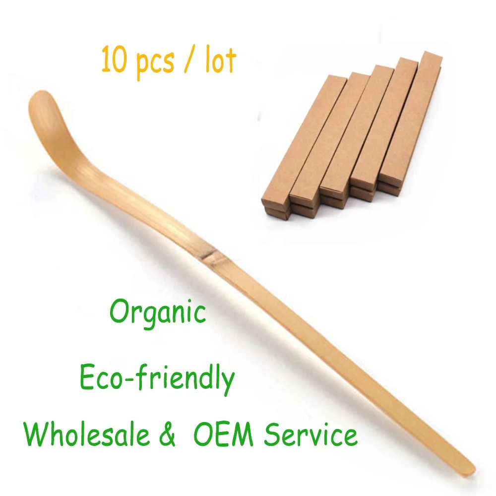 

New Hooked Matcha Bamboo Scoop Tea Spoon with Recyclable Box