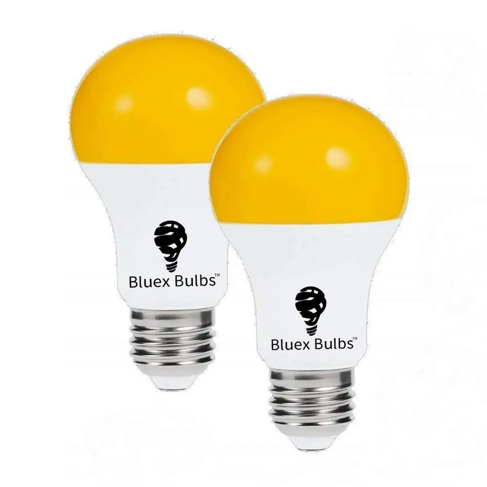 Yellow Led Bug Light 7W E26 Medium Base Outdoor Patio Porch Light Mosquito Repellent Light Bulbs