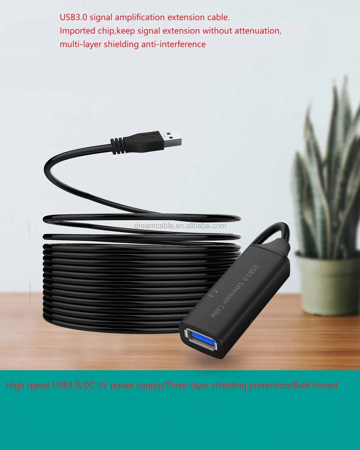 High Quality Black 10m Usb 3.0 Extension Cable With Ic Rts5411 Buy