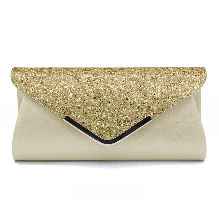 

Wholesale Personalized Pu Sequin Evening Party Bag Ladies Clutch Bag With Chain