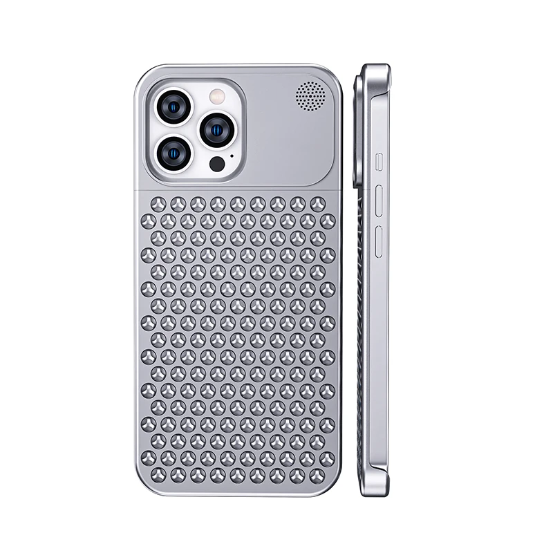 Boneruy Luxury Fragrance Shockproof phone 15 14 13 Pro Max case Aluminium Metal New Hot Selling With Cooling Holes