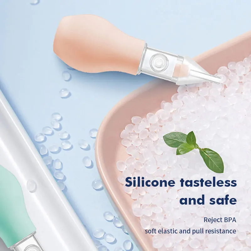 

2021 Wholesale Customization Vacuum Nose Cleaner Manual Silicone Baby Nasal Aspirator, Pink/green/blue/rose red
