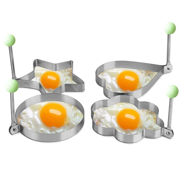 

Egg Tools Flower Round Molds Omelette Fried Egg Frying Mold Wholesales Stainless Steel Egg Poachers Acceptable All-season