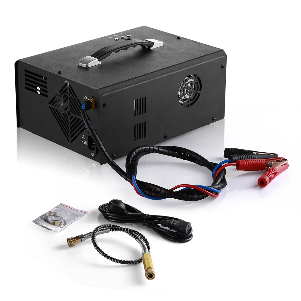 Portable 220v & 12v Pcp Compressor Auto Stop 30Mpa air Pump With Digital Display