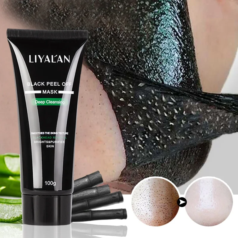 

Private Label Vegan Blackhead Remover Black Head Mask Activated Bamboo Charcoal Peel Off Mask